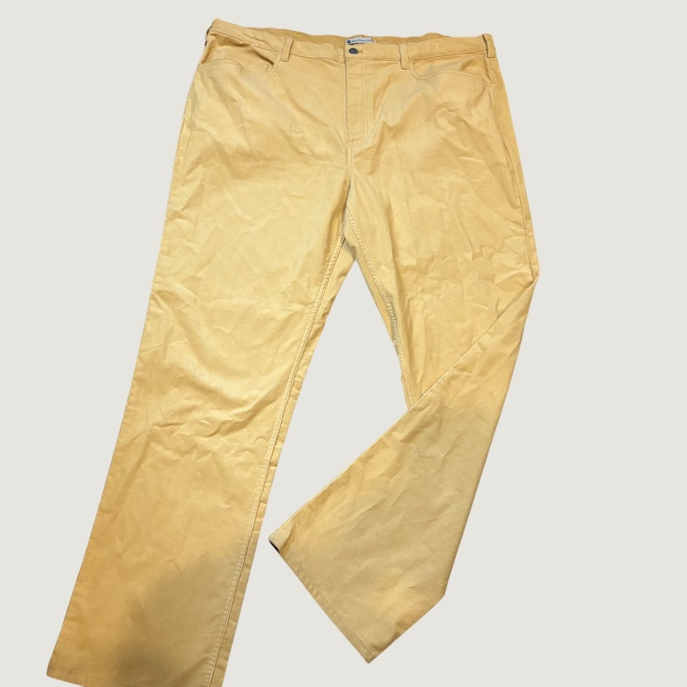 Southern Proper Mens Corduroy Pants 46x34 Yellow Mustard Stretch Straight NWT